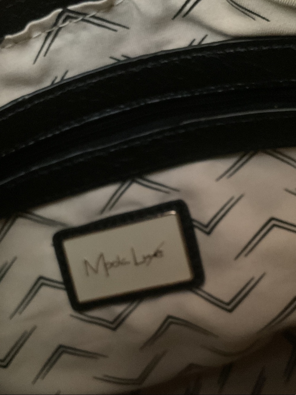Moda Luxe Oliva Black Vegan Hobo Shoulder Bag with Gold Trim - Picture 4 of 6